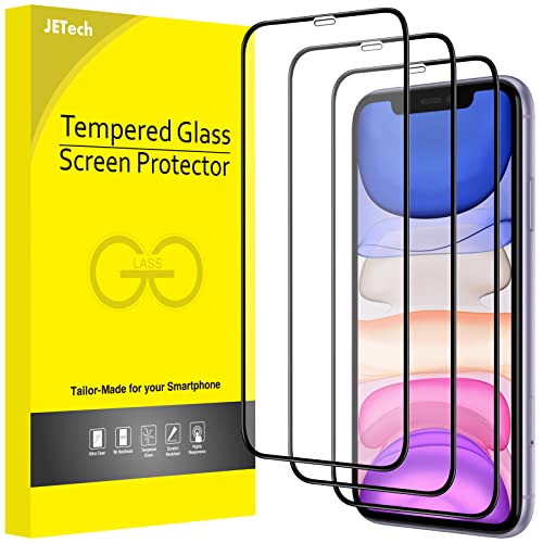 JETech Schutzfolie für iPhone 11/iPhone XR 6,1 Zoll, Schwarzer Rand, 9H Gehärtetes Glas Displayschutz Hat Keinen Einfluss auf die Hülle, Panzer HD Klar, 3 Stück JETech Schutzfolie für iPhone 11/iPhone XR 6,1 Zoll, Schwarzer Rand, 9H Gehärtetes Glas Displayschutz Hat Keinen Einfluss auf die Hülle, Panzer HD Klar, 3 Stück von JETech
