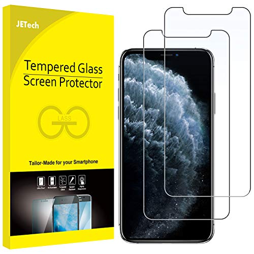 JETech Schutzfolie für iPhone 11 Pro, iPhone XS und iPhone X 5,8 Zoll, Panzer schutz Glas Folie Displayschutzfolie, 2 Stück von JETech