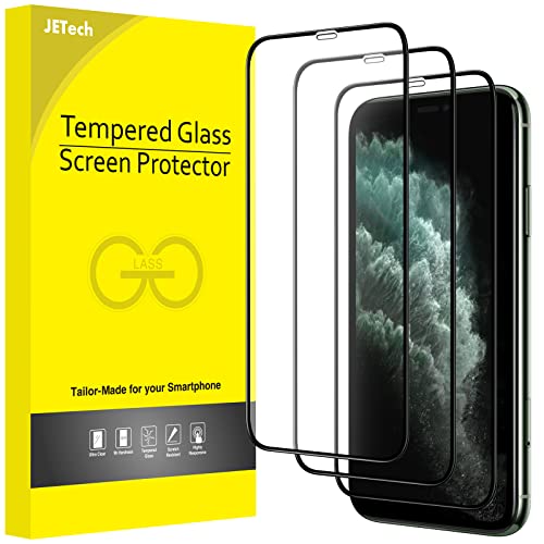 JETech Schutzfolie für iPhone 11 Pro/iPhone X/iPhone XS 5,8 Zoll, Schwarzer Rand, 9H Gehärtetes Glas Displayschutz Hat Keinen Einfluss auf die Hülle, Panzer HD Klar, 3 Stück von JETech