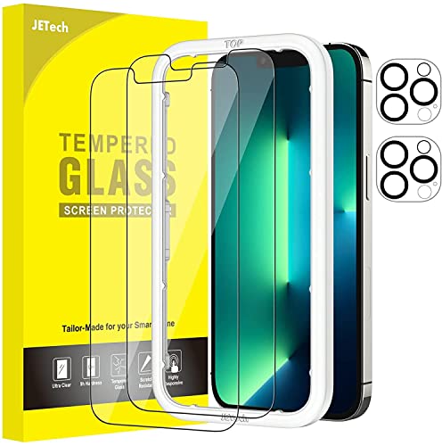 JETech Schutzfolie für iPhone 13 Pro Max 6,7 Zoll mit Kameraschutz, Einfaches Installationswerkzeug, Panzer schutz Gehärtetes Glas Folie, 2 Stück Jeweils JETech Schutzfolie für iPhone 13 Pro Max 6,7 Zoll mit Kameraschutz, Einfaches Installationswerkzeug, Panzer schutz Gehärtetes Glas Folie, 2 Stück Jeweils von JETech