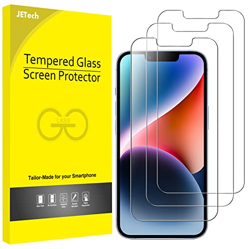 JETech Schutzfolie für iPhone 16e 2025, iPhone 14 6,1 Zoll, Panzer Schutz Glas Folie Displayschutz, 3 Stück von JETech