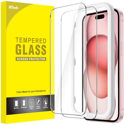 JETech Schutzfolie für iPhone 15 6,1 Zoll, Blasenfrei, Panzer Schutz Glas Folie Displayschutz mit Einfaches Installationswerkzeug, Hat Keinen Einfluss auf die Hülle, HD Klar, 2 Stück JETech Schutzfolie für iPhone 15 6,1 Zoll, Blasenfrei, Panzer Schutz Glas Folie Displayschutz mit Einfaches Installationswerkzeug, Hat Keinen Einfluss auf die Hülle, HD Klar, 2 Stück von JETech