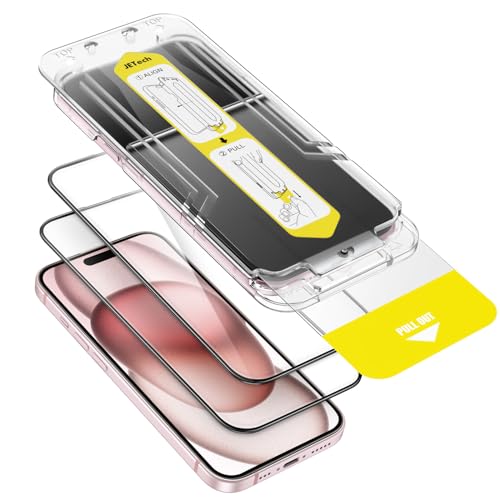 JETech Schutzfolie für iPhone 15 6,1 Zoll, 10-Sekunden-Supereinfache Installation, Blasenfrei Gehärtete Glas Displayschutz, Hat Keinen Einfluss auf die Hülle, HD Klar, 2 Stück JETech Schutzfolie für iPhone 15 6,1 Zoll, 10-Sekunden-Supereinfache Installation, Blasenfrei Gehärtete Glas Displayschutz, Hat Keinen Einfluss auf die Hülle, HD Klar, 2 Stück von JETech
