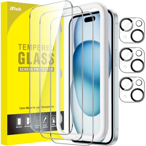 JETech Schutzfolie für iPhone 15 Plus 6,7 Zoll mit Kameraschutz, Blasenfrei, Einfaches Installationswerkzeug, Panzer Schutz Glas Folie Displayschutz, HD Klar, 3 Stück Jeweils JETech Schutzfolie für iPhone 15 Plus 6,7 Zoll mit Kameraschutz, Blasenfrei, Einfaches Installationswerkzeug, Panzer Schutz Glas Folie Displayschutz, HD Klar, 3 Stück Jeweils von JETech