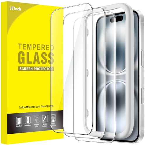 JETech Schutzfolie für iPhone 16 6,1 Zoll, Gehärtete Glas Displayschutz mit Einfachem Installationswerkzeug, Hat Keinen Einfluss auf die Hülle, HD Klar, 3 Stück JETech Schutzfolie für iPhone 16 6,1 Zoll, Gehärtete Glas Displayschutz mit Einfachem Installationswerkzeug, Hat Keinen Einfluss auf die Hülle, HD Klar, 3 Stück von JETech