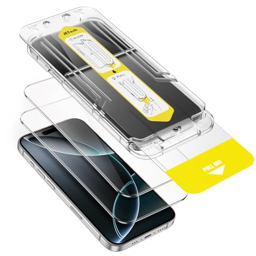 JETech Schutzfolie für iPhone 16 Pro 6,3 Zoll, 10-Sekunden Supereinfache Installation, Blasenfrei Gehärtete Glas Displayschutz, Hat Keinen Einfluss auf die Hülle, HD Klar, 2 Stück JETech Schutzfolie für iPhone 16 Pro 6,3 Zoll, 10-Sekunden Supereinfache Installation, Blasenfrei Gehärtete Glas Displayschutz, Hat Keinen Einfluss auf die Hülle, HD Klar, 2 Stück von JETech
