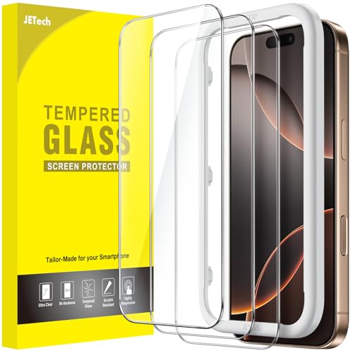JETech Schutzfolie für iPhone 16 Pro Max 6,9 Zoll, Gehärtete Glas Displayschutz mit Einfachem Installationswerkzeug, Hat Keinen Einfluss auf die Hülle, HD Klar, 3 Stück JETech Schutzfolie für iPhone 16 Pro Max 6,9 Zoll, Gehärtete Glas Displayschutz mit Einfachem Installationswerkzeug, Hat Keinen Einfluss auf die Hülle, HD Klar, 3 Stück von JETech