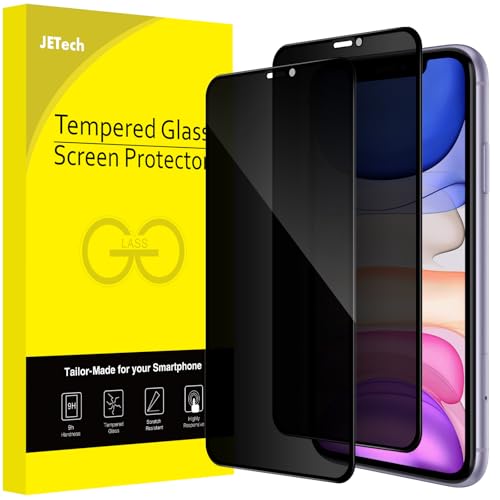 JETech Sichtschutz Full Screen für iPhone 11/XR 6,1 Zoll, Anti-Spy Panzer Schutz Glas Folie Schutzfolie, Kante zu Kante Displayschutz Hat Keinen Einfluss auf die Hülle, 2 Stück JETech Sichtschutz Full Screen für iPhone 11/XR 6,1 Zoll, Anti-Spy Panzer Schutz Glas Folie Schutzfolie, Kante zu Kante Displayschutz Hat Keinen Einfluss auf die Hülle, 2 Stück von JETech