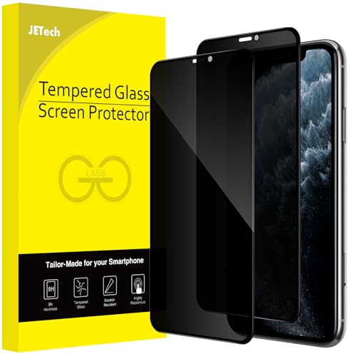 JETech Sichtschutz Full Screen für iPhone 11 Pro/X/XS 5,8 Zoll, Anti-Spy Panzer Schutz Glas Folie Schutzfolie, Kante zu Kante Displayschutz Hat Keinen Einfluss auf die Hülle, 2 Stück von JETech