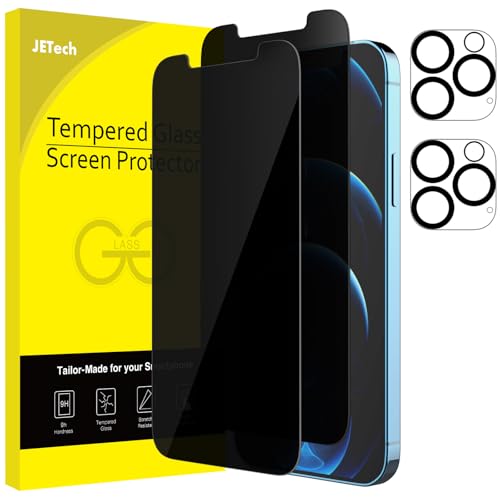 JETech Sichtschutz für iPhone 12 Pro 6,1 Zoll mit Kamera Schutz, Anti-Spähen Gehärtetes Glas Folie, 2 Stück Jeweils JETech Sichtschutz für iPhone 12 Pro 6,1 Zoll mit Kamera Schutz, Anti-Spähen Gehärtetes Glas Folie, 2 Stück Jeweils von JETech