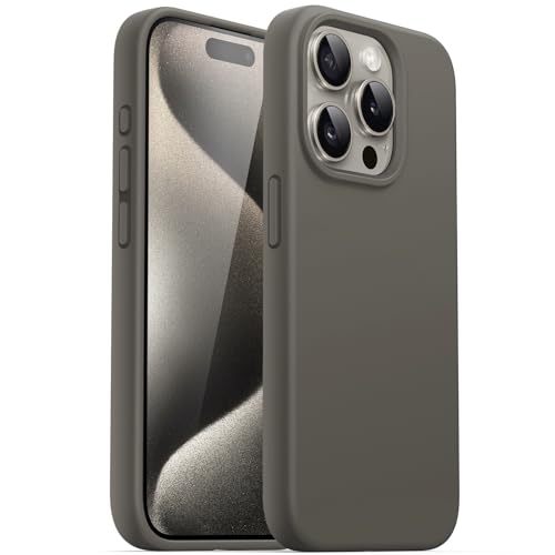 JETech Silikon Hülle für iPhone 15 Pro Max 6,7 Zoll, Ganzkörper Handyhülle mit Seidig-Weicher Berühren, Stoßfest Schutzhülle (Tonbraun) von JETech