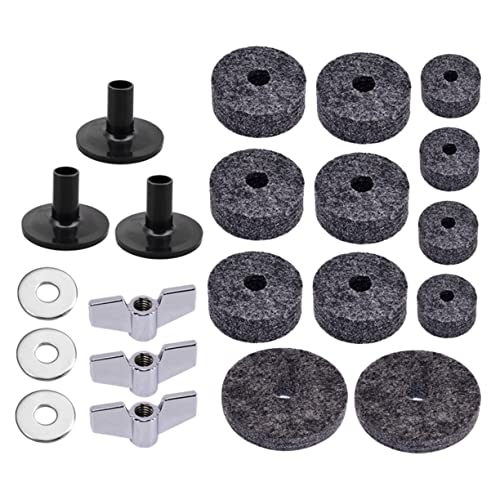 JEWEDECO 1 Set Drum Filzpolster, Beckenfilz Unterlegscheiben, Beckenständer Filze, Filz Beckenpolster, Beckenfilz Ersatz, Schlagzeug Zubehör, Langlebiges Becken Filzpolster, Beckenständer JEWEDECO 1 Set Drum Filzpolster, Beckenfilz Unterlegscheiben, Beckenständer Filze, Filz Beckenpolster, Beckenfilz Ersatz, Schlagzeug Zubehör, Langlebiges Becken Filzpolster, Beckenständer von JEWEDECO
