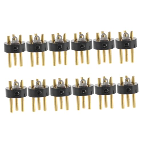 JEWEDECO 12 Stück Xlr Zubehör Audiogeräte Zubehör Xlr Stecker Dreipoliger Stecker Für Mikrofon 3 Poliger Stecker Mikrofonkabeladapter Lautsprecheranschlüsse Mikrofon Audioadapter von JEWEDECO