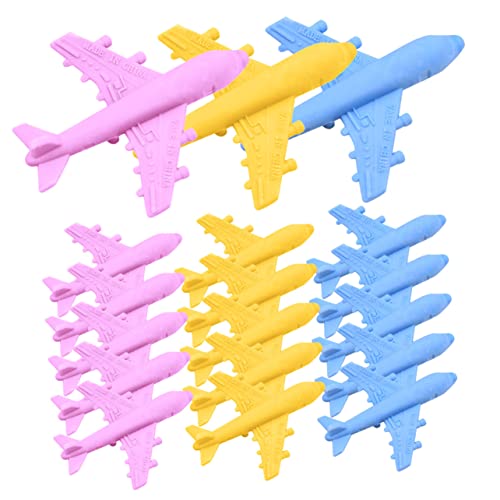 JEWEDECO 18 Stück Radiergummi, Partygeschenke, Schreibwaren, Studenten Schreibwaren, Schulpreise, Cartoon Schreibwaren, Schreibwaren Im Flugzeug Stil, Schreibwaren, Kawaii Schulbedarf, von JEWEDECO