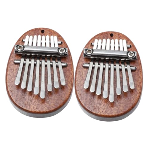 JEWEDECO 2 Stück Daumen Tragbares Fingerpiano Musikinstrumente Anfänger Weihnachtsgeburtstagsgeschenk 8 Tasten Fingerpiano Finger Kalimba Instrument Weihnachten Kalimba Fingerpiano von JEWEDECO
