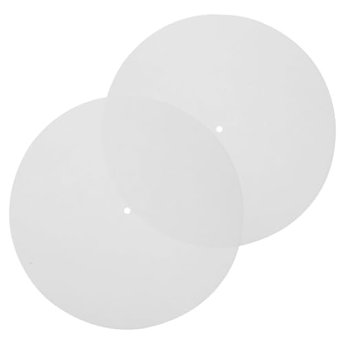 JEWEDECO 2 Stück Schallplattenmatte, Plattenspielermatte, Vinyl Schallplatten Schutzmatte, Plattenspielermatte, Filz Schallplattenmatte, Filz Vinyl Schallplattenunterlage, Vinyl von JEWEDECO