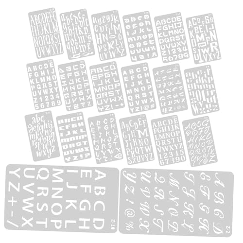 JEWEDECO 20 Blatt Buchstabenvorlage, Lineal, Alphabet Schablone, Alphabet Form, Wandschablonen Zum Malen, Buchstaben, Zeichenschablonen, Basteln, Kunststoff Buchstabenschablone, JEWEDECO 20 Blatt Buchstabenvorlage, Lineal, Alphabet Schablone, Alphabet Form, Wandschablonen Zum Malen, Buchstaben, Zeichenschablonen, Basteln, Kunststoff Buchstabenschablone, von JEWEDECO