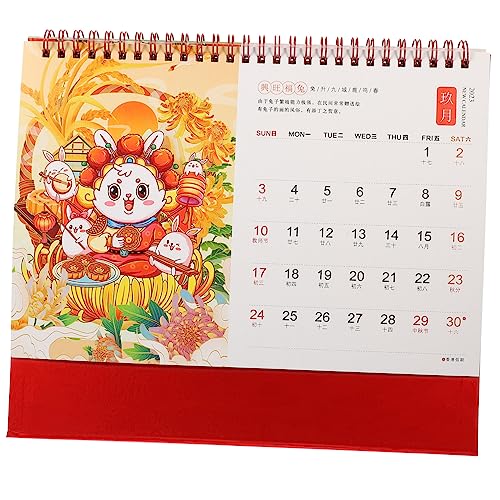 JEWEDECO 2023 Jahr Des Hasenkalenders, Tischkalender Im Chinesischen Stil, Tischkalender, Ornament, Heimtischkalender, Hasenkalender, Chinesischer Wandkalender, Tischkalender, JEWEDECO 2023 Jahr Des Hasenkalenders, Tischkalender Im Chinesischen Stil, Tischkalender, Ornament, Heimtischkalender, Hasenkalender, Chinesischer Wandkalender, Tischkalender, von JEWEDECO