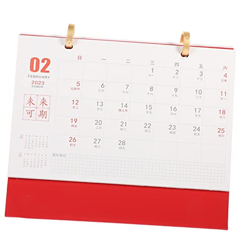 JEWEDECO 2023 Tischkalender Datumserinnerung Bürobedarf Bürokalender Kalender Desktop Zubehör Stehender Kalender Heimkalender Gedrehter Designkalender Einfacher Kalender von JEWEDECO
