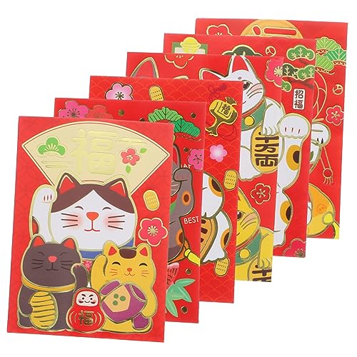JEWEDECO 24 Stück Roter Geldumschlag Geldhalter Dekorative Geldtasche Geschenkumschlag Hochzeitsgeschenke Glücksgeldtasche Rote Chinesische Umschläge Brautparty Geldtasche Rotes Päckchen von JEWEDECO