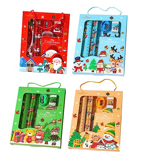 JEWEDECO 4 Sets Schreibwaren Geschenkbox Set, Kinderschreibwaren, Studentenschreibwaren, Cartoon Zeichenstifte, Schreibwaren Für Studenten, Süße Cartoon Stifte, Cartoon Schreibwarenstifte JEWEDECO 4 Sets Schreibwaren Geschenkbox Set, Kinderschreibwaren, Studentenschreibwaren, Cartoon Zeichenstifte, Schreibwaren Für Studenten, Süße Cartoon Stifte, Cartoon Schreibwarenstifte von JEWEDECO