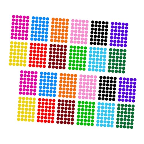 JEWEDECO 420 STK Vinyl-Aufkleberpapier Etiketten für runde Punktaufkleber fluoreszierend abnehm Aufkleber Klebeetiketten selbstklebendes Punktetikett Farbige Kreisaufkleber JEWEDECO 420 STK Vinyl-Aufkleberpapier Etiketten für runde Punktaufkleber fluoreszierend abnehm Aufkleber Klebeetiketten selbstklebendes Punktetikett Farbige Kreisaufkleber von JEWEDECO