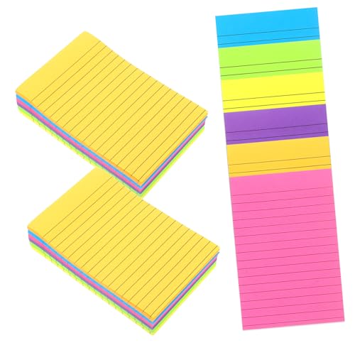 JEWEDECO 6 Fluoreszierende Büro Memo Aufkleber, Notizblöcke, Selbstklebende Notizblöcke, Zerreißbare Papier Memo Blöcke, Tragbare Notizblöcke, Multifunktionale Notiz Aufkleber JEWEDECO 6 Fluoreszierende Büro Memo Aufkleber, Notizblöcke, Selbstklebende Notizblöcke, Zerreißbare Papier Memo Blöcke, Tragbare Notizblöcke, Multifunktionale Notiz Aufkleber von JEWEDECO
