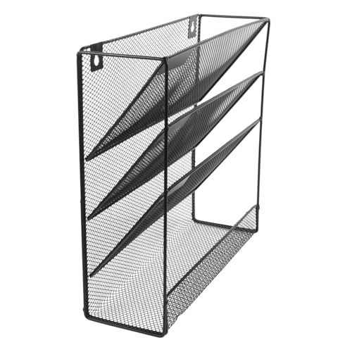 JEWEDECO Aktenregal Wandprospekthalter Büro Aktenständer Wandprospekthalter Aktenhalter Dokumentenhalter Zeitschriftenständer Prospektständer Aktenordnerhalter Aktendisplay Organizer von JEWEDECO