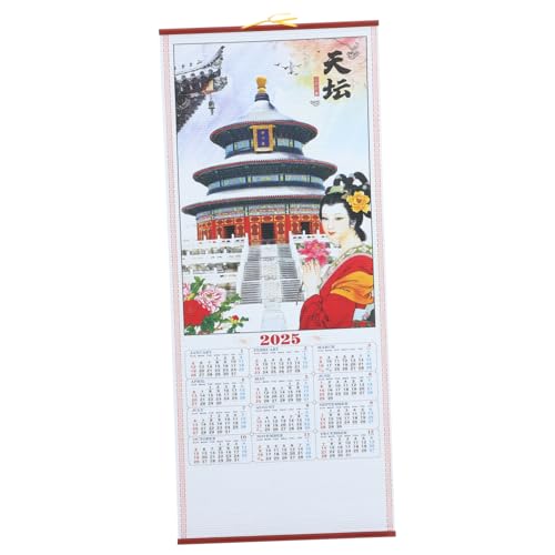 JEWEDECO Jahr Der Schlange Hängender Scroll Kalender Schreibtischkalender Hängender Monatskalender Planungs Hängekalender Bürozubehör Zarter Hängekalender Schlangenjahreskalender von JEWEDECO