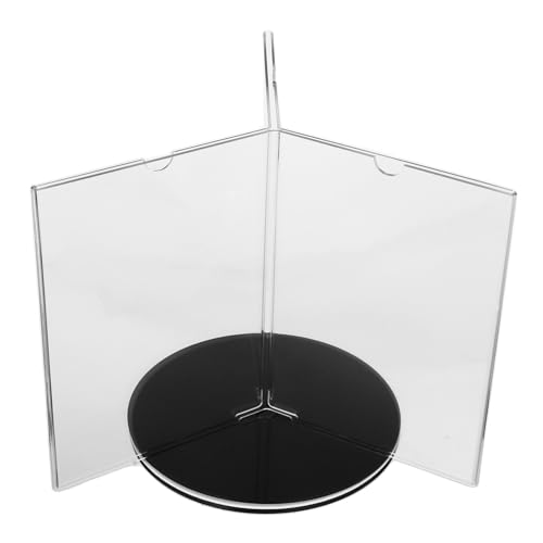 JEWEDECO Menüständer Schildhalter Mit Sockel Menühalter Für Restaurant Drehbare Menühalter Vertikaler Schildhalter Mehrseitiger Menüständer Desktop Menühalter Tischschildhalter von JEWEDECO