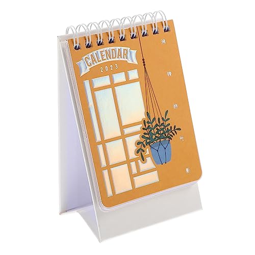 JEWEDECO Silberner Hohler Tischkalender, Täglicher Tischkalender, Kleiner Tischkalender, Kalender, Kalenderplaner, Kalender Für Den Tischkalender, Kein Datum, Umklappbarer Tischkalender JEWEDECO Silberner Hohler Tischkalender, Täglicher Tischkalender, Kleiner Tischkalender, Kalender, Kalenderplaner, Kalender Für Den Tischkalender, Kein Datum, Umklappbarer Tischkalender von JEWEDECO