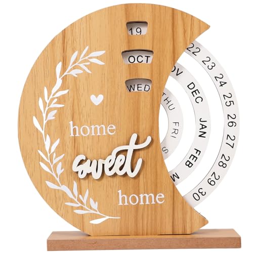 JEWEDECO Stilvoller Kalender Dekorativer Tischkalender Aus Holz Für Den Täglichen Gebrauch JEWEDECO Stilvoller Kalender Dekorativer Tischkalender Aus Holz Für Den Täglichen Gebrauch von JEWEDECO