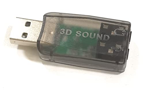 3D Soundkarte 5.1 USB Sound Heimkino für Notebook PC Plug Play Music Schwarz von JEYEFFE