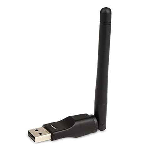 J&J Wifi - Ralink RT5370 - OEM-WiFi-Dongle-Mini-Receiver mit externer Antenne, wireless, mit USB-Anschluss, langer Reichweite, 150 Mbps, für Skybox / Decoder / Zgemma / Sunray / Dreambox von JEYEFFE