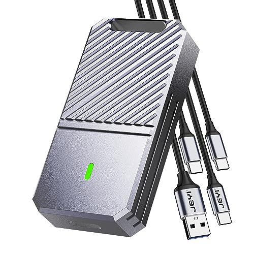 JEYI 2230 M.2 Gehäuse, USB 3.2 Gen 2 10 Gbit/s M.2 NVMe SSD-Gehäuse NVME PCI-E M-Key externes SSD-Gehäuse, 4 TB Max, unterstützt UASP Trim (nur NVMe PCIe 2230 JMS583A3) – i9 Zebra 2230 Pocket von JEYI