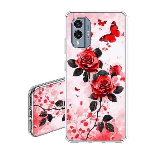 JEZSTHAI Handyhülle Kompatibel mit Nokia X30 5G Hülle Silikon Transparent Weiche Fallschutz Stoßfeste Kratzfeste Durchsichtige Schutzhülle mit Rose Aesthetic Muster JEZSTHAI Handyhülle Kompatibel mit Nokia X30 5G Hülle Silikon Transparent Weiche Fallschutz Stoßfeste Kratzfeste Durchsichtige Schutzhülle mit Rose Aesthetic Muster von JEZSTHAI
