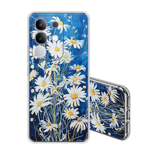 JEZSTHAI Handyhülle Kompatibel mit Vivo Y29 4G Hülle Silikon Transparente Stoßfeste Kratzfeste Anti-Gelb Weiche Dünne TPU Rückseite Schutzhülle für Damen,Daisy Blumen JEZSTHAI Handyhülle Kompatibel mit Vivo Y29 4G Hülle Silikon Transparente Stoßfeste Kratzfeste Anti-Gelb Weiche Dünne TPU Rückseite Schutzhülle für Damen,Daisy Blumen von JEZSTHAI