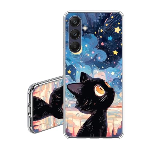 JEZSTHAI Hülle Kompatibel mit Samsung Galaxy A25 5G,Ultra Dünn Durchsichtige Handyhülle,Weiche Flexible Fallschutz Stoßfeste Kratzfeste Silikon TPU Schutzhülle mit Aesthetic Muster Katze JEZSTHAI Hülle Kompatibel mit Samsung Galaxy A25 5G,Ultra Dünn Durchsichtige Handyhülle,Weiche Flexible Fallschutz Stoßfeste Kratzfeste Silikon TPU Schutzhülle mit Aesthetic Muster Katze von JEZSTHAI