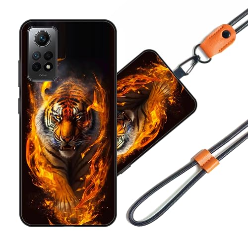 JEZSTHAI Schutzhülle Kompatibel mit Redmi Note 12 Pro (4G) Hülle Silikon Dünn mit Muster Design,Weiche Flexibel Stoßfeste Handyhülle mit Handykette & Handykordel zum Umhängen,Nr.A07 von JEZSTHAI