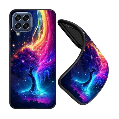 JEZSTHAI Schutzhülle für Handy Samsung Galaxy M33 5G Hülle Silikon Fallschutz Muster Design Handyhülle,Ultra Dünn Flexible Stoßfeste Bumper Case,Weiche Anti-Kratzt Rückseite,B08 von JEZSTHAI