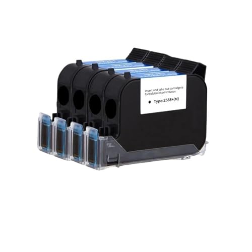 JFGIkLFD Handheld-Tintenstrahldrucker-Tintenpatrone 2588, 42 ml, schnell trocknend, Schwarz, Rot, Blau, Grün, 12,7 mm Druckhöhe(1 Invisibility) von JFGIkLFD