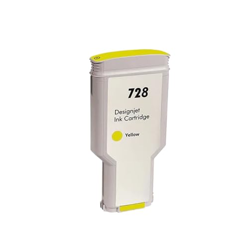 JFGIkLFD Kompatible 728MBK-Tintenpatrone Kompatibel mit 728 Kompatibel mit DesignJet T730 T830-Tintenstrahldrucker(1 Yellow-300ML) von JFGIkLFD