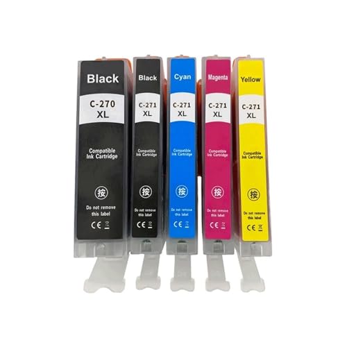 JFGIkLFD Kompatible Tintenpatrone PGI-270 CLI-271 XL Kompatibel mit TS6020 TS5020 MG5720 MG5721 MG5722 MG6820 MG6821 MG6822 MG7720 Tintenstrahldrucker(ONE Set(5PCS)) von JFGIkLFD