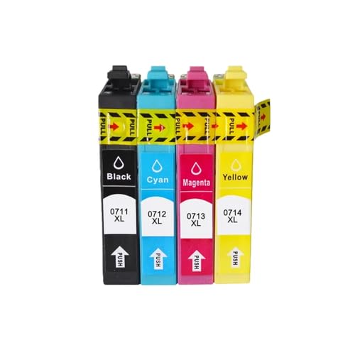 JFGIkLFD Kompatible Tintenpatrone T0711 Kompatibel mit Stylus SX110 SX105 SX115 SX200 SX205 SX209 SX210 Tintenstrahldrucker(1SET) von JFGIkLFD