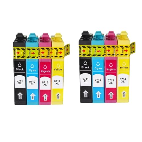 JFGIkLFD Kompatible Tintenpatrone T0711 Kompatibel mit Stylus SX110 SX105 SX115 SX200 SX205 SX209 SX210 Tintenstrahldrucker(2SET) von JFGIkLFD