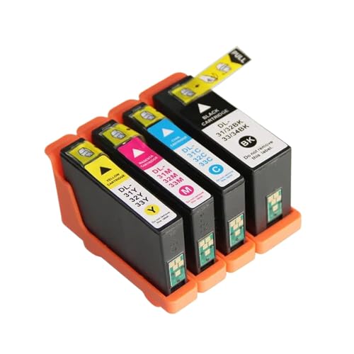 JFGIkLFD Kompatible Tintenpatronen Kompatibel mit 31 32 33 34 zur Verwendung mit V525w V725w Tintenstrahldruckern(1 Set(4 PCS)) von JFGIkLFD
