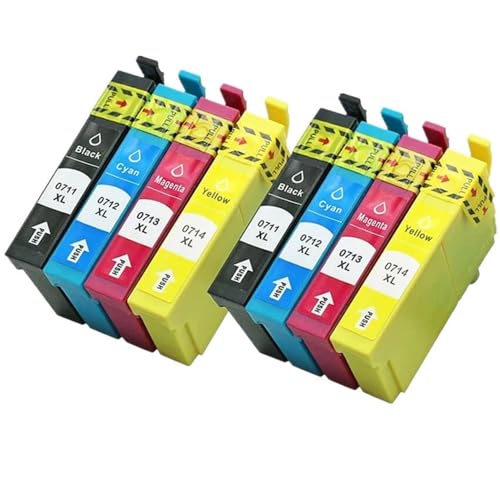 JFGIkLFD T0711 T0712 T0713 T0714 Tintenpatronen kompatibel mit SX110 SX105 SX115 SX200 SX205 SX209 SX210 Tintenstrahldrucker(2Set) von JFGIkLFD