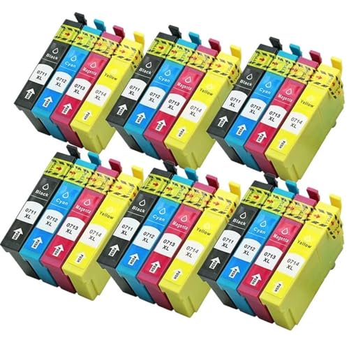 JFGIkLFD T0711 T0712 T0713 T0714 Tintenpatronen kompatibel mit SX110 SX105 SX115 SX200 SX205 SX209 SX210 Tintenstrahldrucker(6Set) von JFGIkLFD