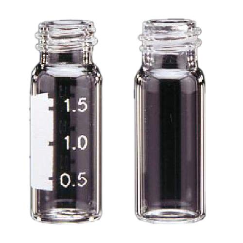 JG FINNERAN 32008e-12y klar Borosilikat Glas Standard Öffnung Gewinde Ampullen, gelb Spot, 2 ml Fassungsvermögen (Fall von 1000) von JG Finneran