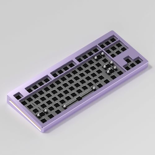 JGHFReW M3 TKL DIY Kit Hot-Swap RGB-Dichtungsmontage mechanische Tastatur mit nach Süden ausgerichtetem Barebone und CNC-Aluminium, kompatibel mit VIA(M3W Non-QMK Purple) von JGHFReW
